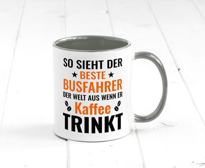 Kaffee trinkt: Busfahrer | Berufsfahrer Fahrer Geschenk Arbeit Kollegen Büro