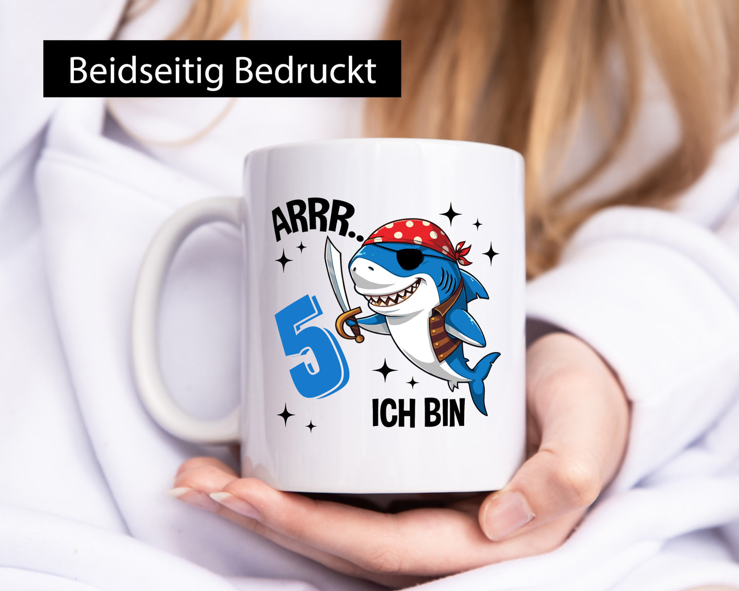 5. Geburtstag | 5 Jahre Arr Pirat Hai Piraten Humor Geschenkidee Tasse