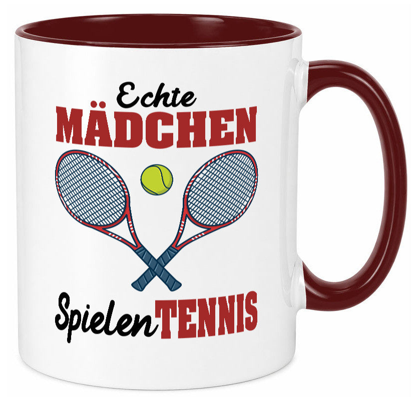 Echte Mädchen Spielen Tennis | Sport Geschenkidee Humor Tasse