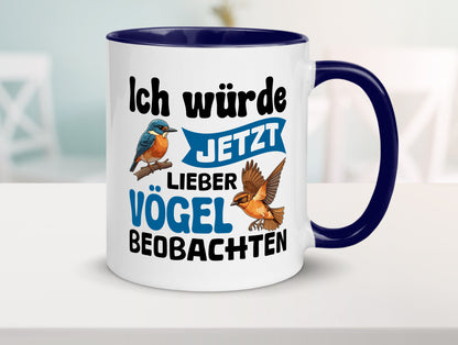 Vögel beobachten | Vogel lustig Humor Geschenkidee Geschenk Tasse