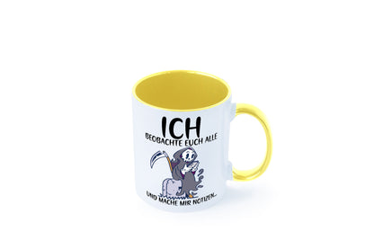Ich beobachte euch | Sensenmann Sense Skelett Humor Geschenkidee Tasse