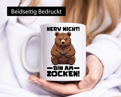 Nerv nicht bin am Zocken | Bär Gamer Zocker lustiger Spruch Geschenk Humor