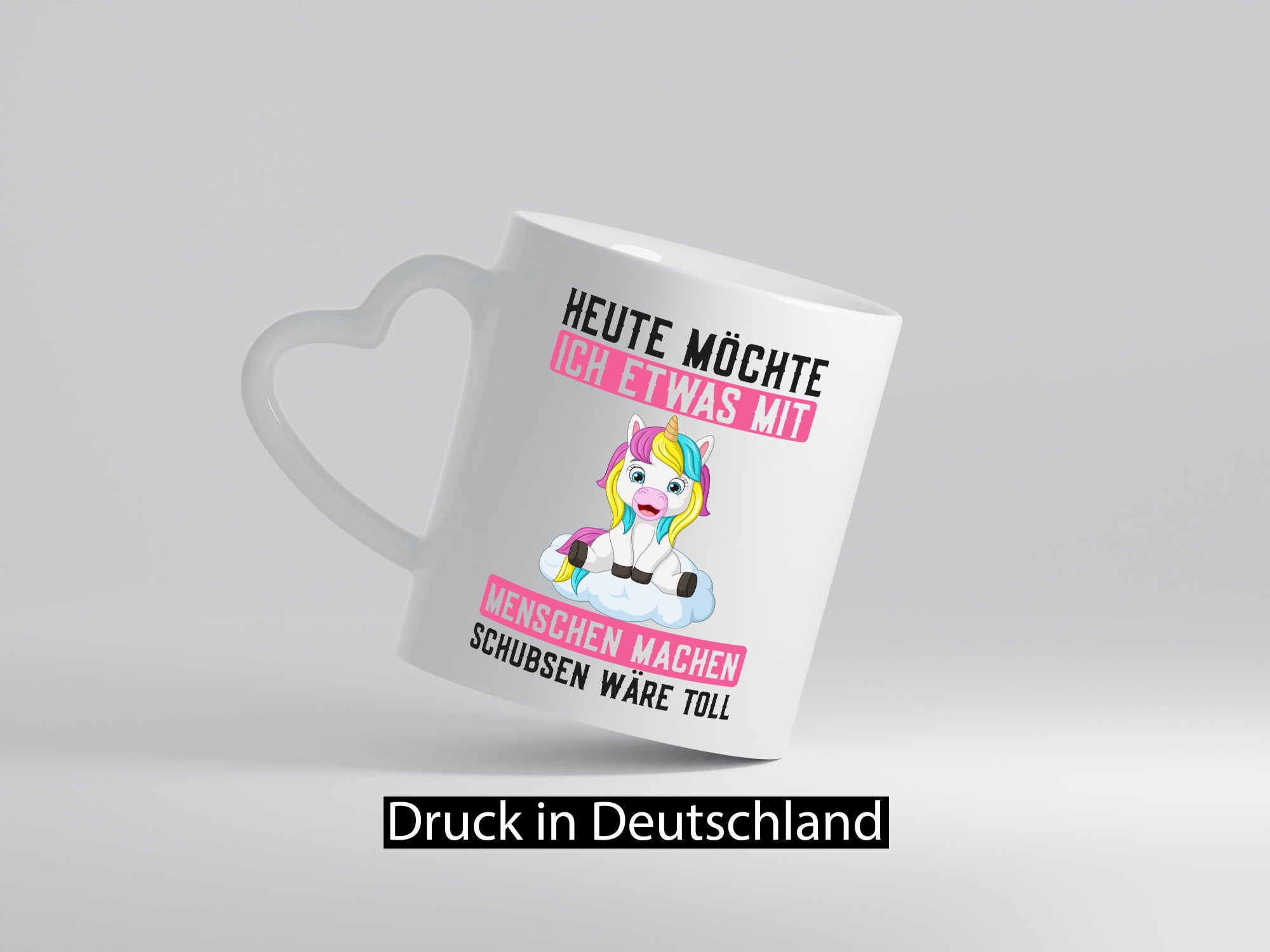 Mit Menschen machen | Schubsen Einhorn Nerv mich ned lustig Humor Geschenkidee