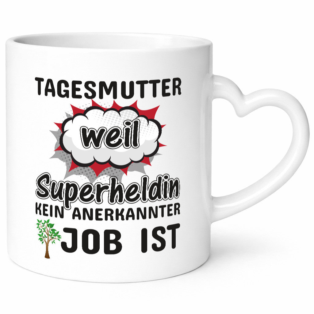 Tagesmutter Superheldin | Beruf Tasse Kinderzeichnung Geschenkidee Familie Humor