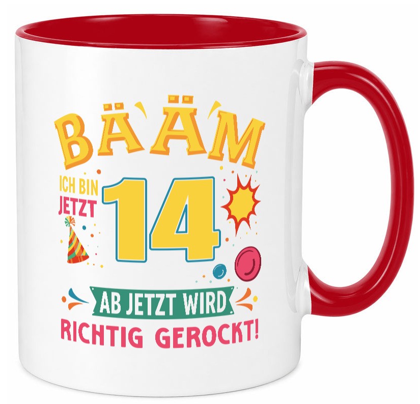 14. Geburtstag | 14 Jahre ab jetzt wird richtig gerockt lustig Geschenkidee Tasse