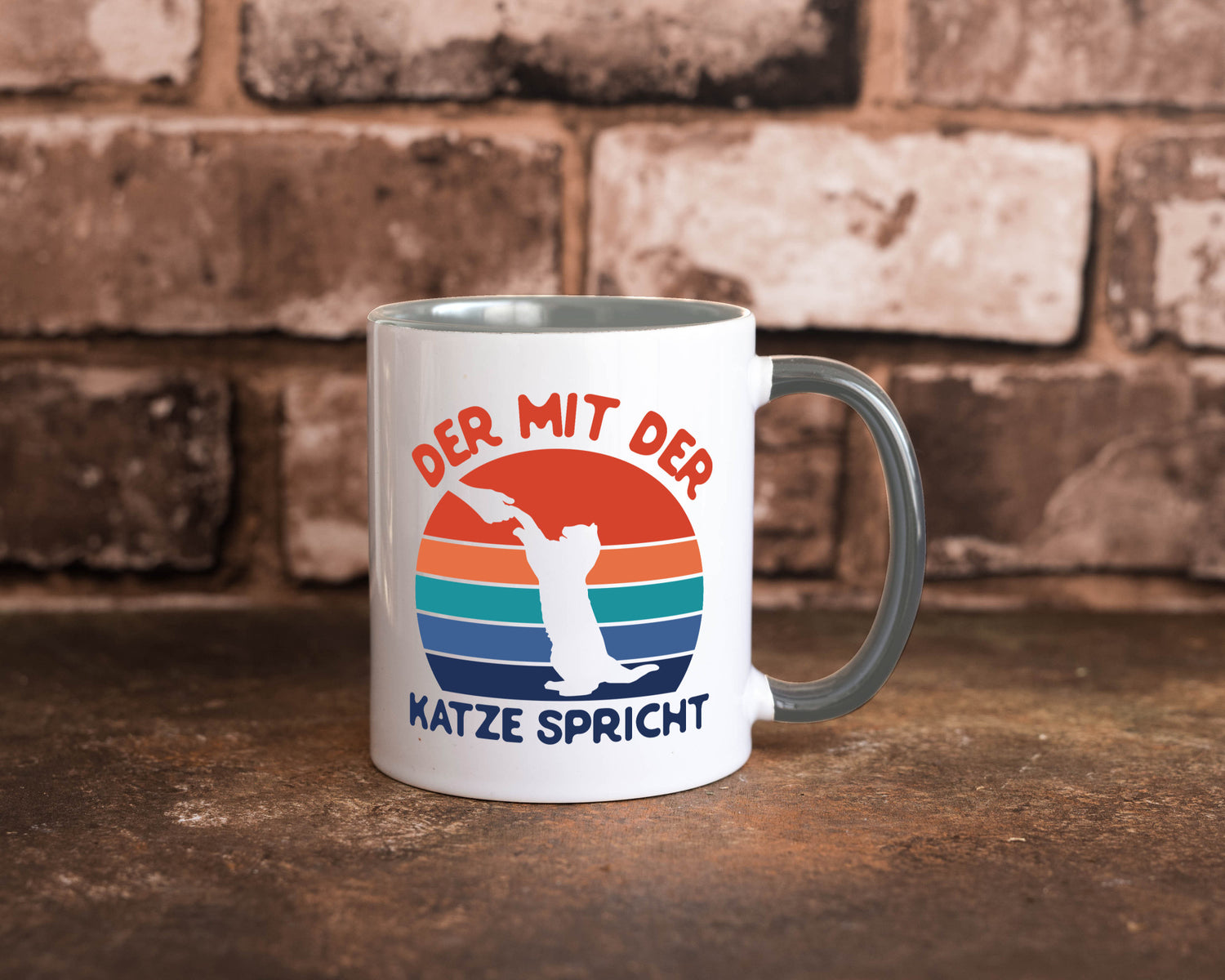 Der mit Katze Spricht | Katzenliebhaber Humor Tierliebhaber Geschenkidee Tasse