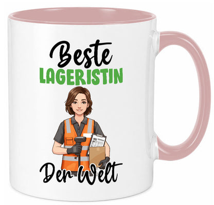 Beste Lageristin | Beruf Lager Arbeiterin v2 Geschenkidee Arbeit Kollegen Büro Tasse