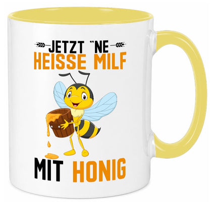 Jetzt ne heisse Milf mit Honig | Imker Geschenkidee Humor Tasse
