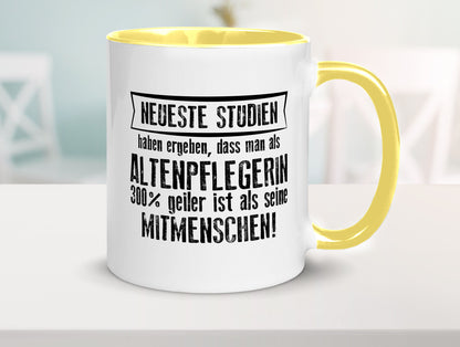 Neuste Studien: Altenpflegerin | Pflegepersonal Pflege Humor Geschenkidee Tasse