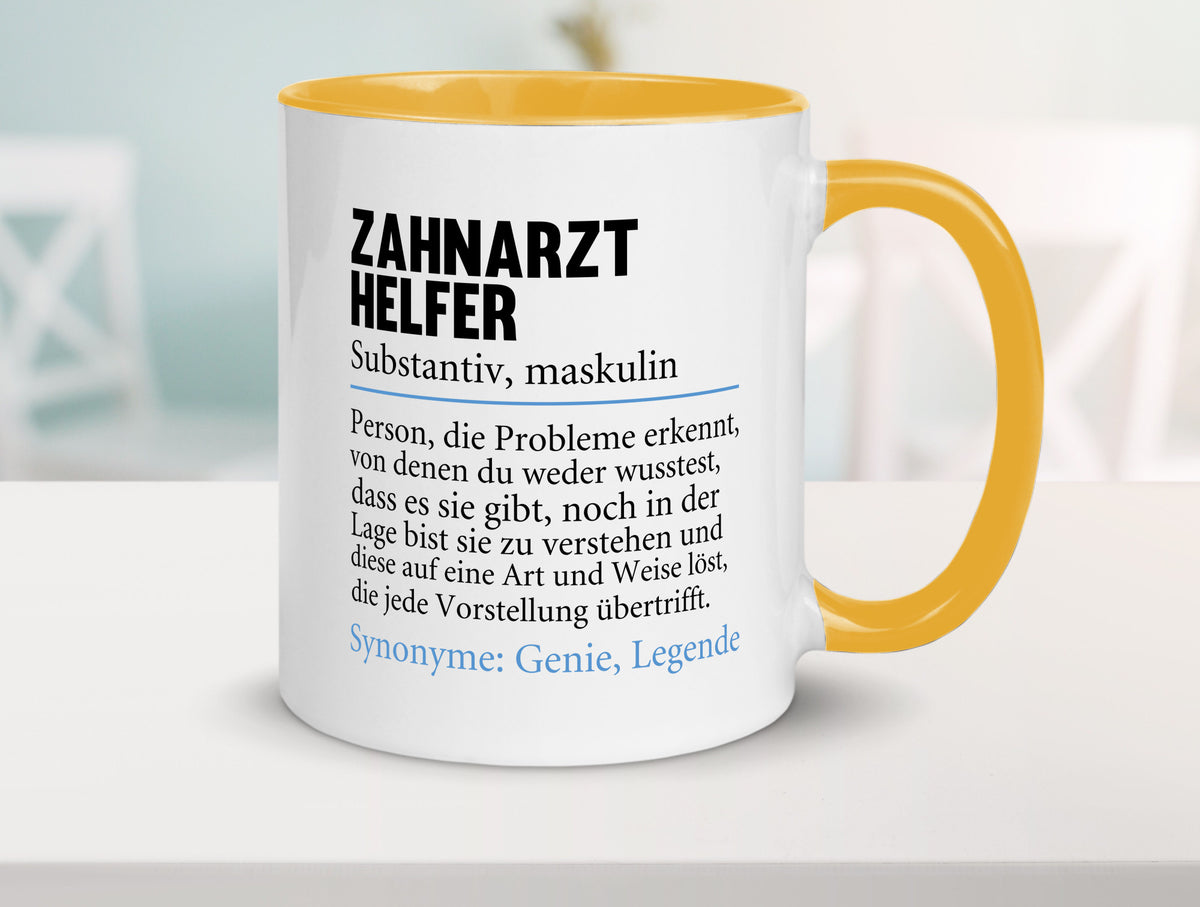Zahnarzthelfer | Spruch Humor Zahnmedizin Geschenkidee Tasse