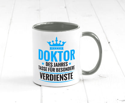 Besonderer Verdienst: Doktor | Doktorand Doktortitel Humor Geschenkidee Tasse