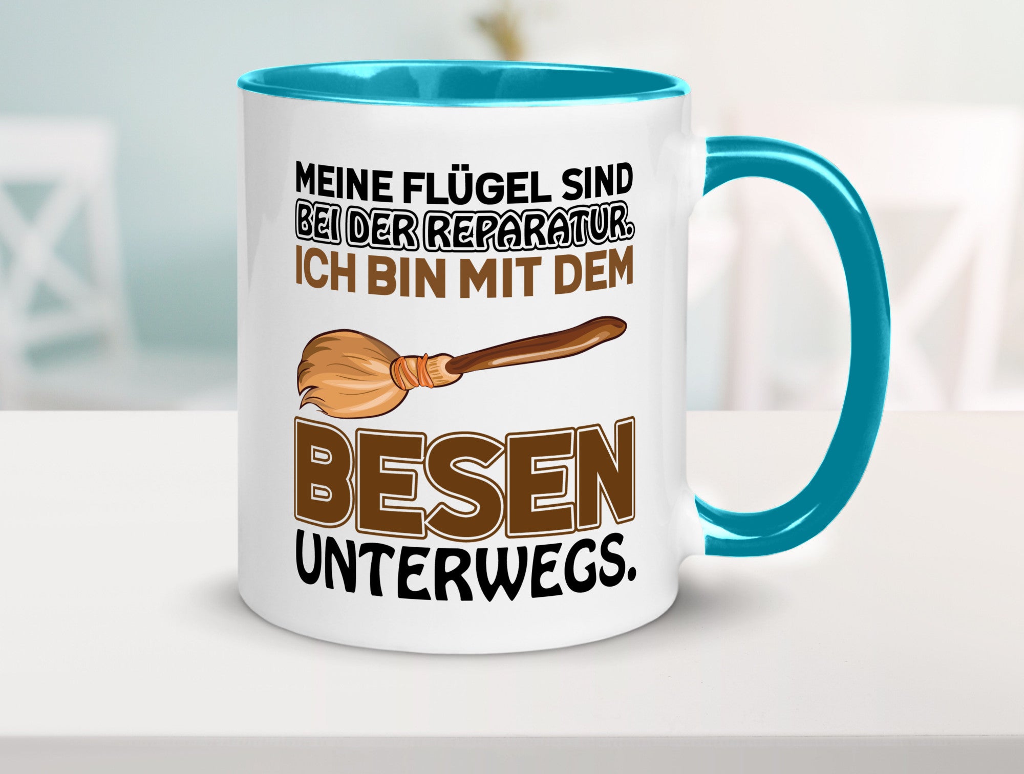 Flügel Reperatur lustig Humor Geschenkidee Geschenk Tasse