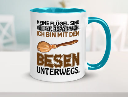 Flügel Reperatur lustig Humor Geschenkidee Geschenk Tasse