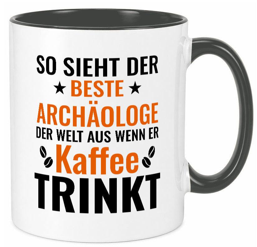 Kaffee trinkt: Archäologe | Archäologie Forscher lustig Humor Geschenkidee