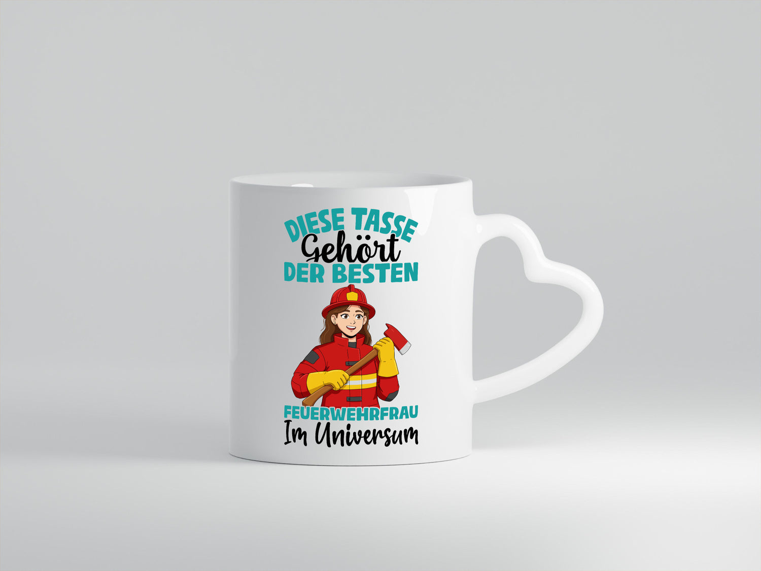 Im Universum: Feuerwehrfrau | Feuerwehr lustig Humor Geschenkidee Geschenk Tasse