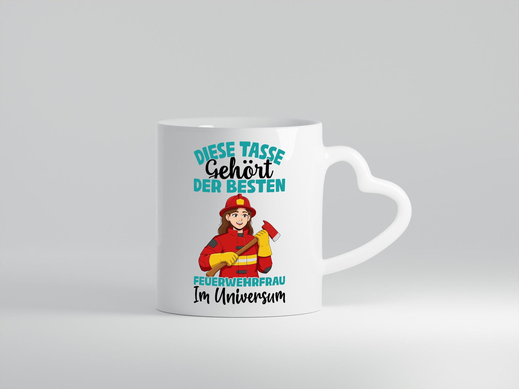 Im Universum: Feuerwehrfrau | Feuerwehr lustig Humor Geschenkidee Geschenk Tasse
