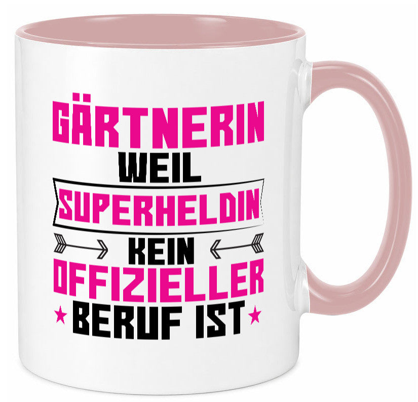 Superheldin Gärtnerin | Gartenbau Geschenk Humor Geschenkidee lustiger Spruch Tasse