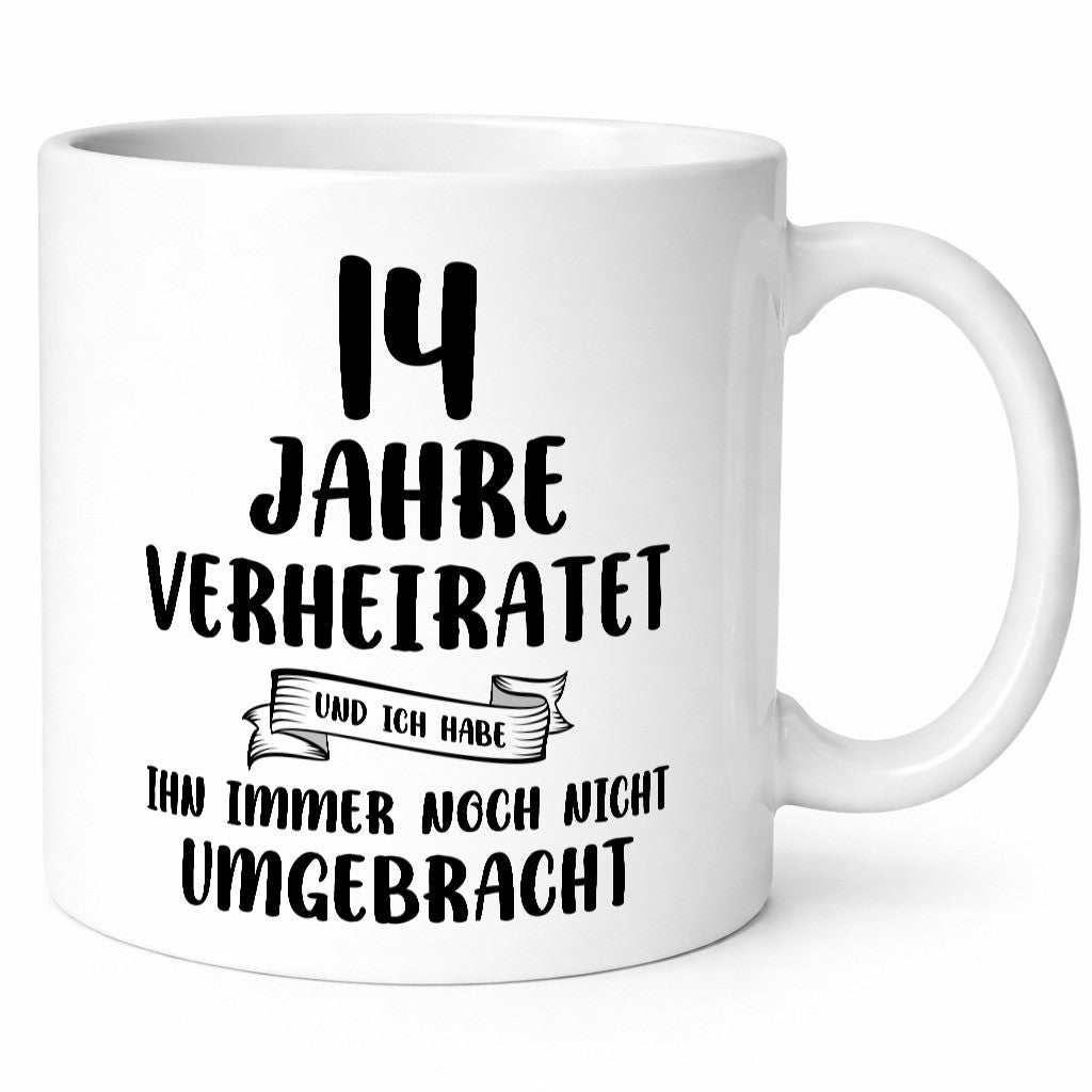 14 Jahre Verheiratet, immer noch am Leben! lustig Humor Geschenkidee Geschenk