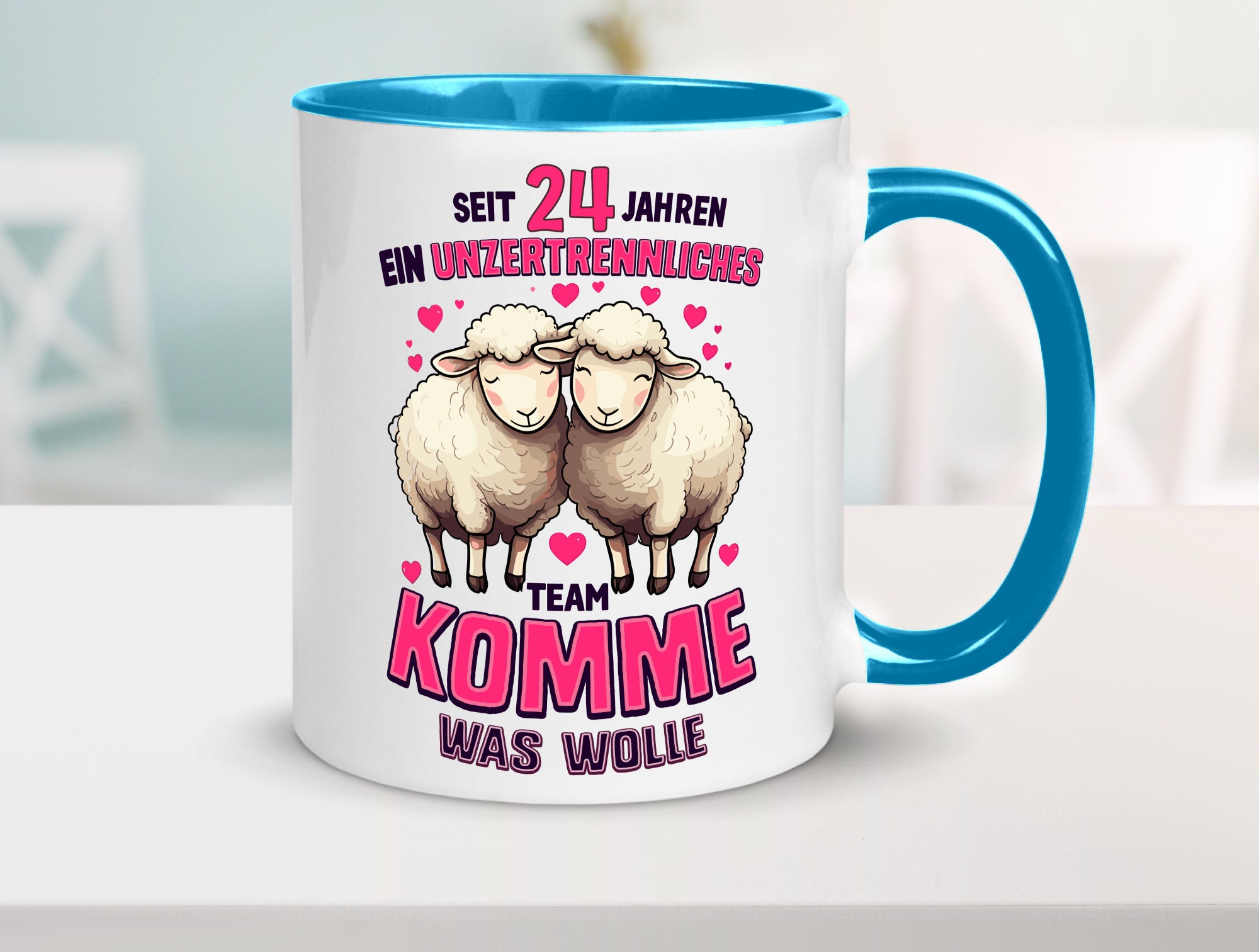 24 Jahre Verheiratet | ein Team Ehepaar v2 Humor Geschenkidee Tasse