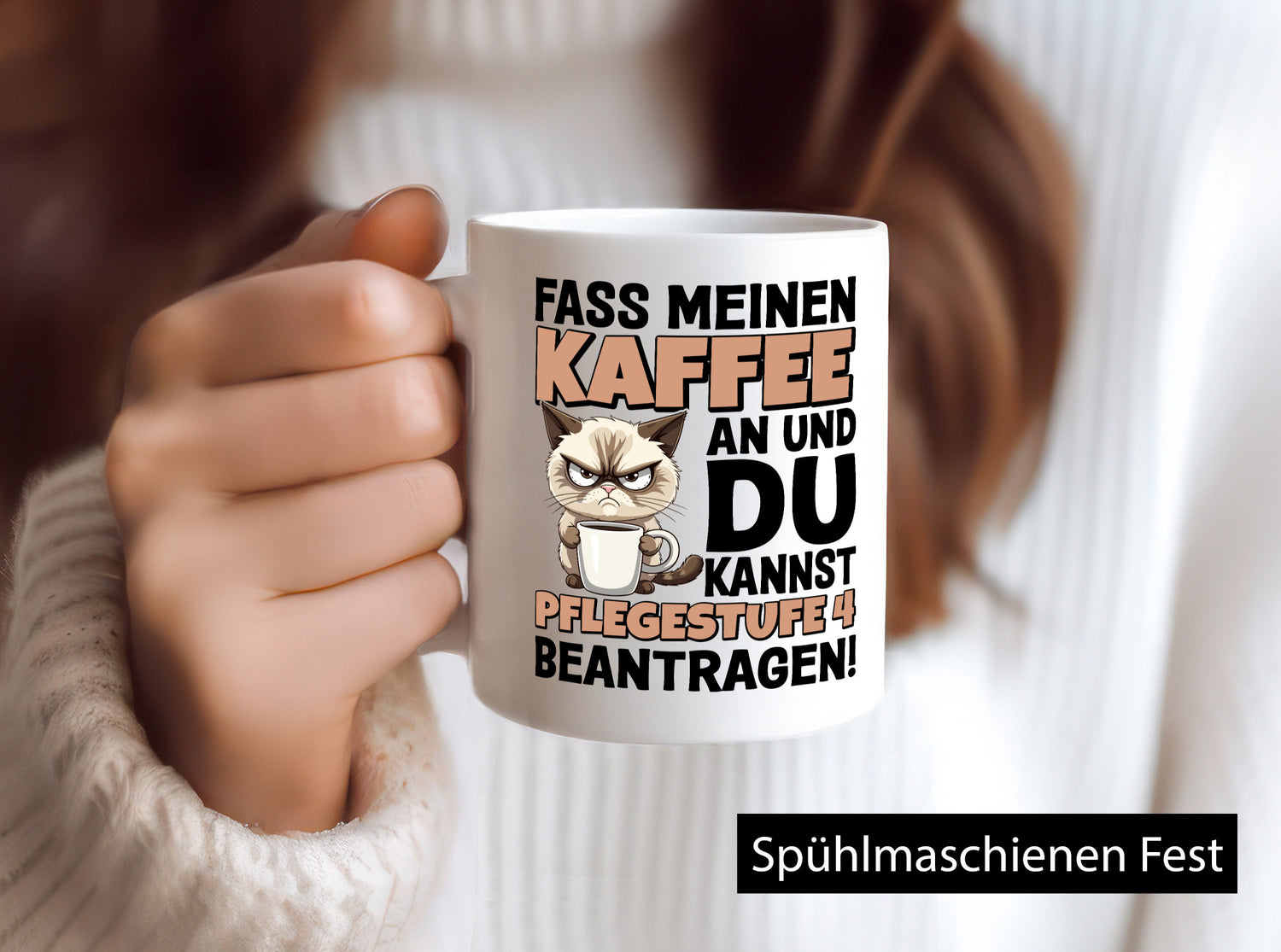 Fass meinen Kaffee an | Pflegestufe 4 Krankenschwester v4 Geschenk Humor