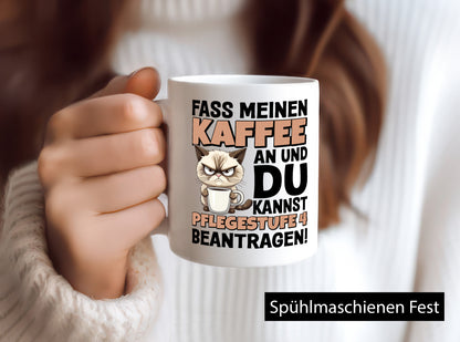 Fass meinen Kaffee an | Pflegestufe 4 Krankenschwester v4 Geschenk Humor