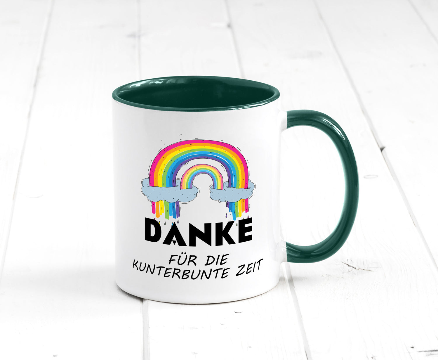 Danke für die Kunderbunte Zeit | Regenbogen lustiger Spruch Geschenk Humor