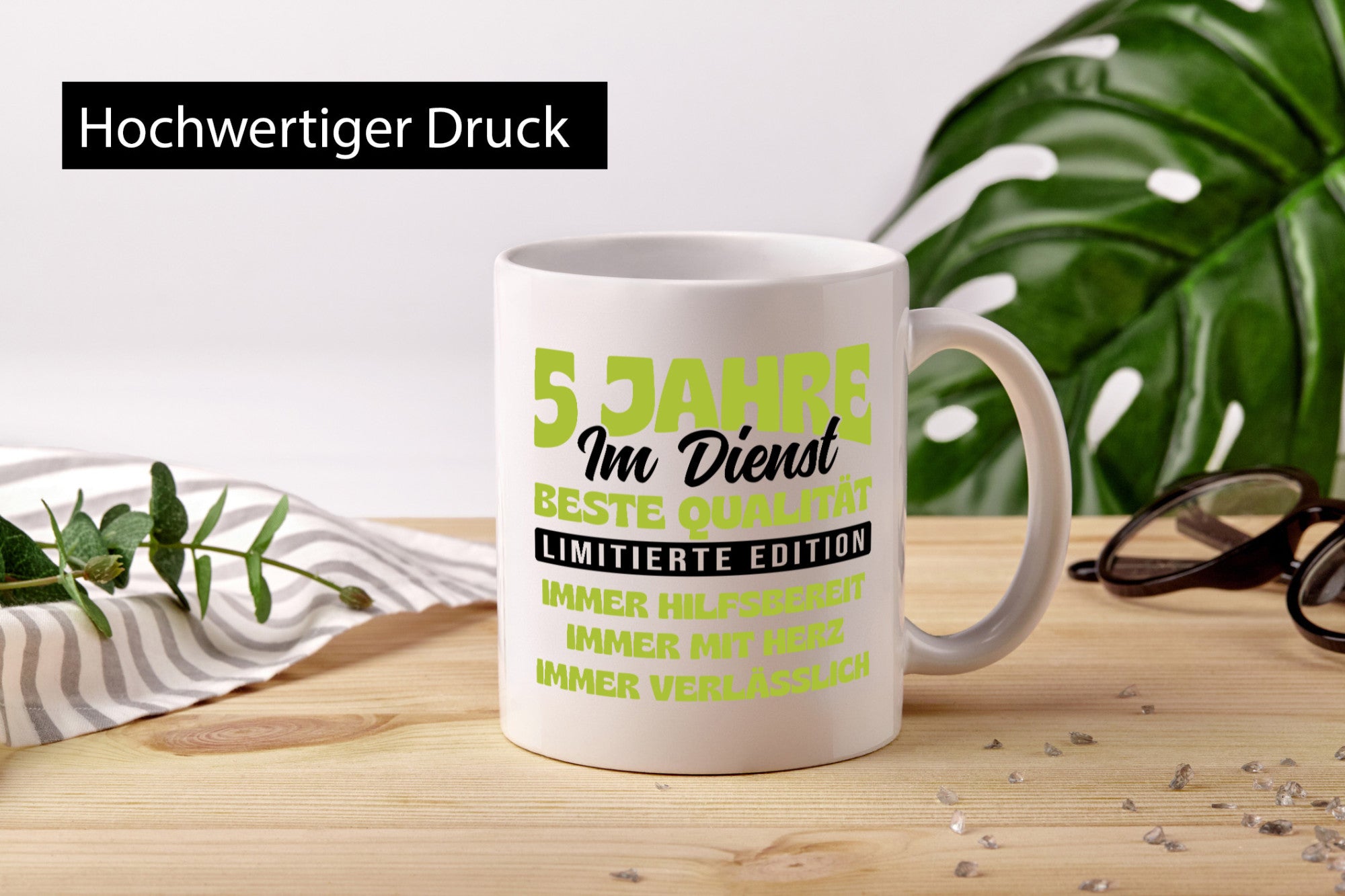 5 Jahre im Dienst | Jubiläum Arbeit v4 lustiger Spruch Geschenk Kollegen Büro