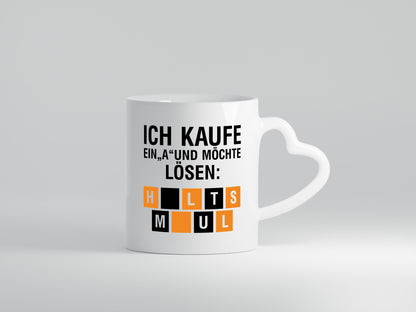 Ich kaufe ein A | Glücksrad Rätsel H*lts M*ul Spruch lustiger Geschenk Humor
