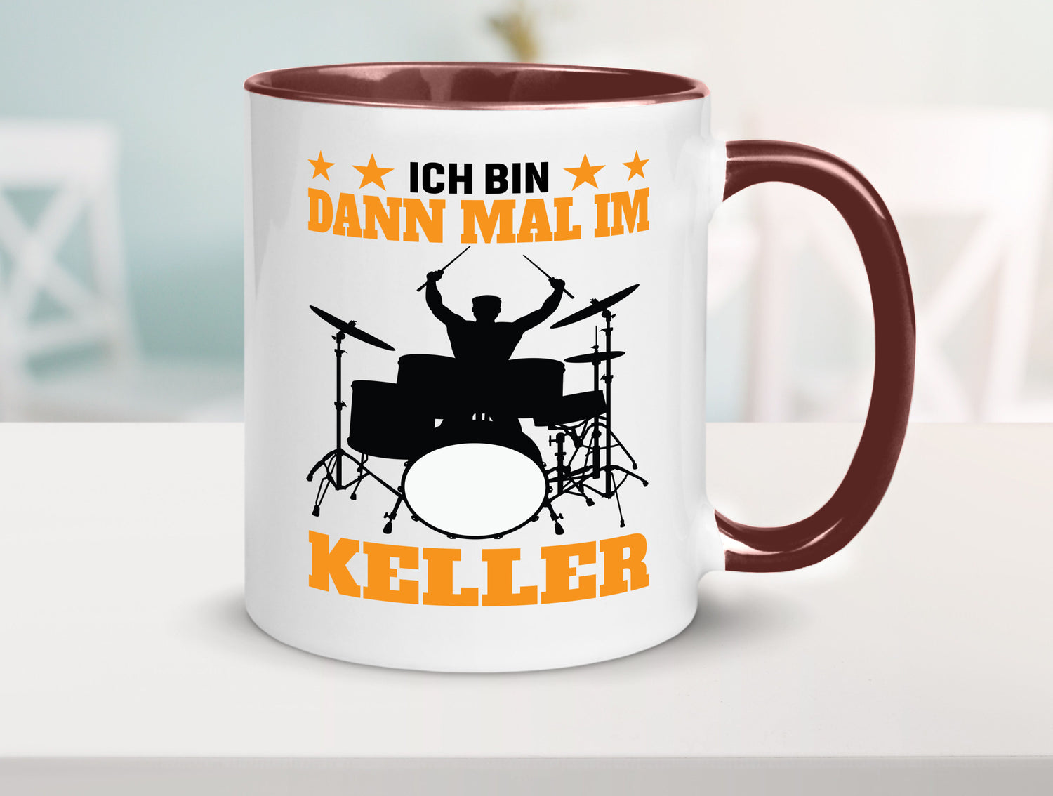 Ich bin dann mal im keller | Schlagzeug Musiker Musik lustig Humor Geschenkidee
