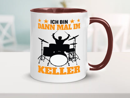 Ich bin dann mal im keller | Schlagzeug Musiker Musik lustig Humor Geschenkidee