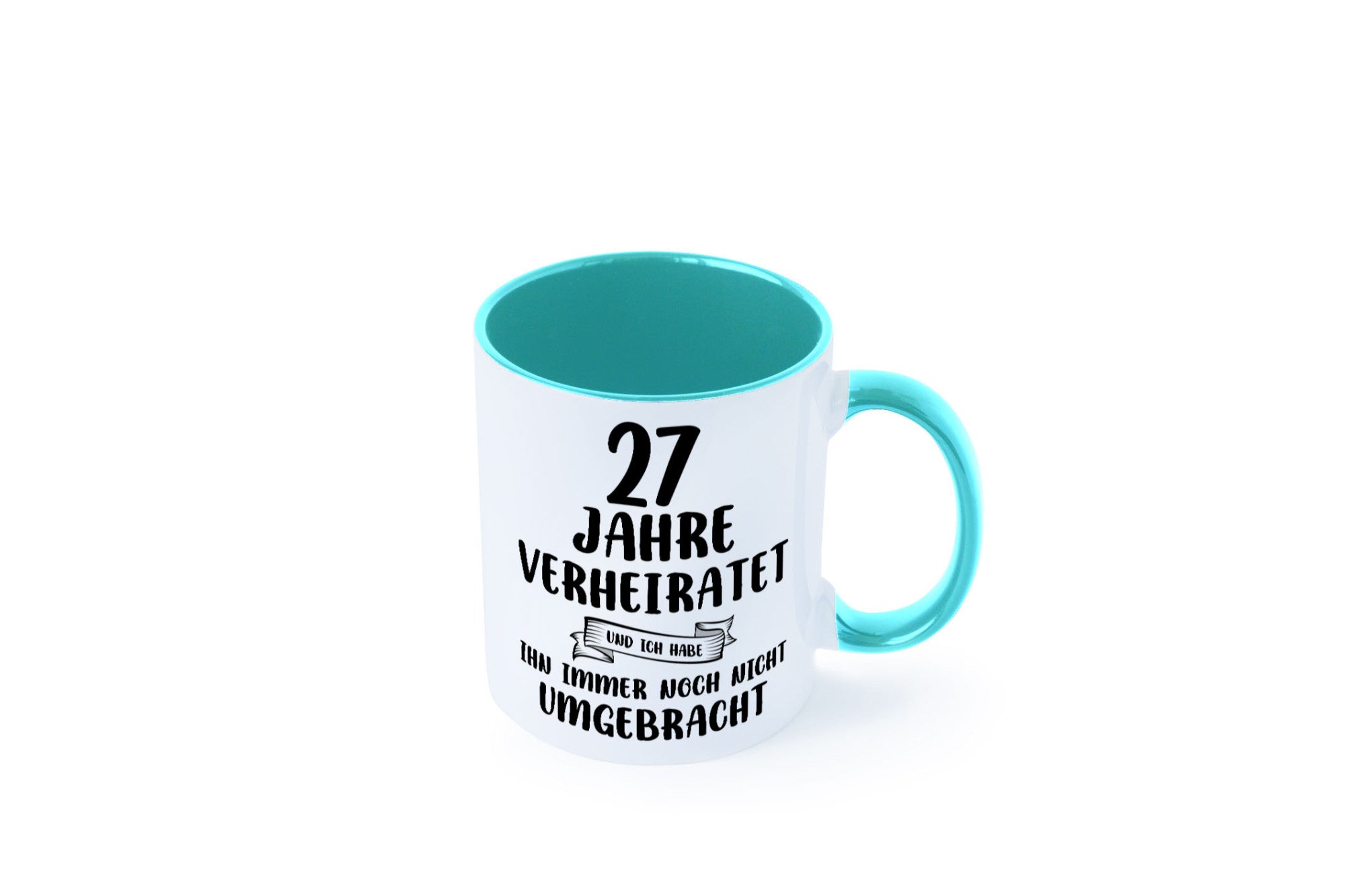 27 Jahre Verheiratet, immer noch am Leben! Geschenkidee Humor Tasse