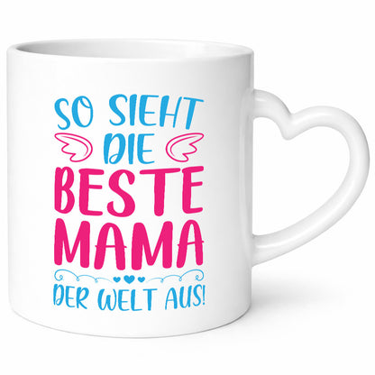 Beste Mama der Welt | Herzchen Geschenk Familie Geschenkidee lustiger Spruch