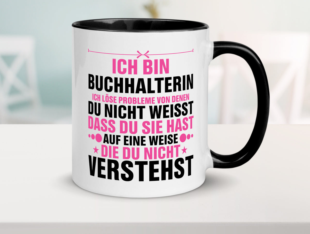 Löse Probleme: Buchhalterin | Buchhaltung Humor Geschenkidee Tasse