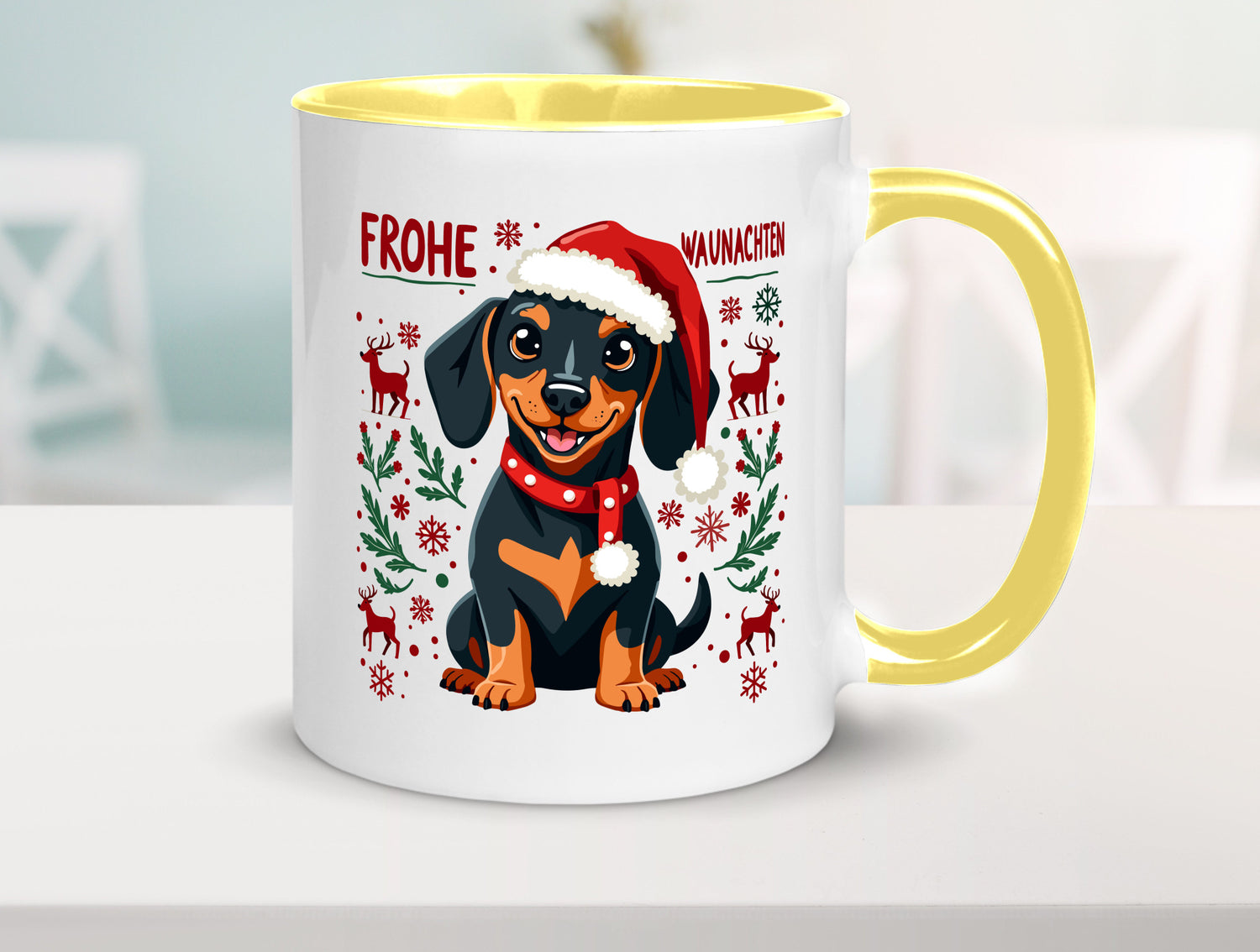 Frohe Waunachten | Ugly Christmas Weihnachtshund v2 Humor Tierliebhaber