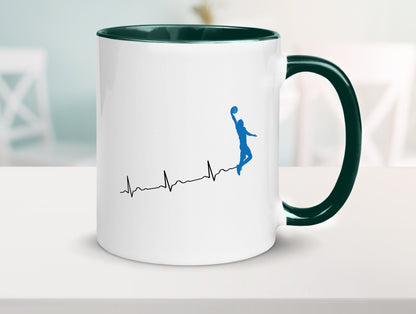 Herzschlag Basketball | Motiv Sport Ballsport Humor Geschenkidee Tasse