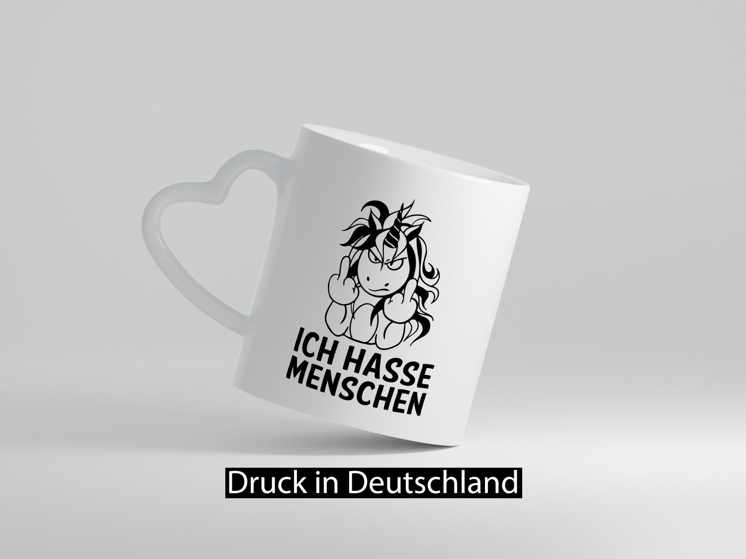 Ich hasse Menschen | Einhorn Stinkefinger lustig Humor Geschenkidee Geschenk