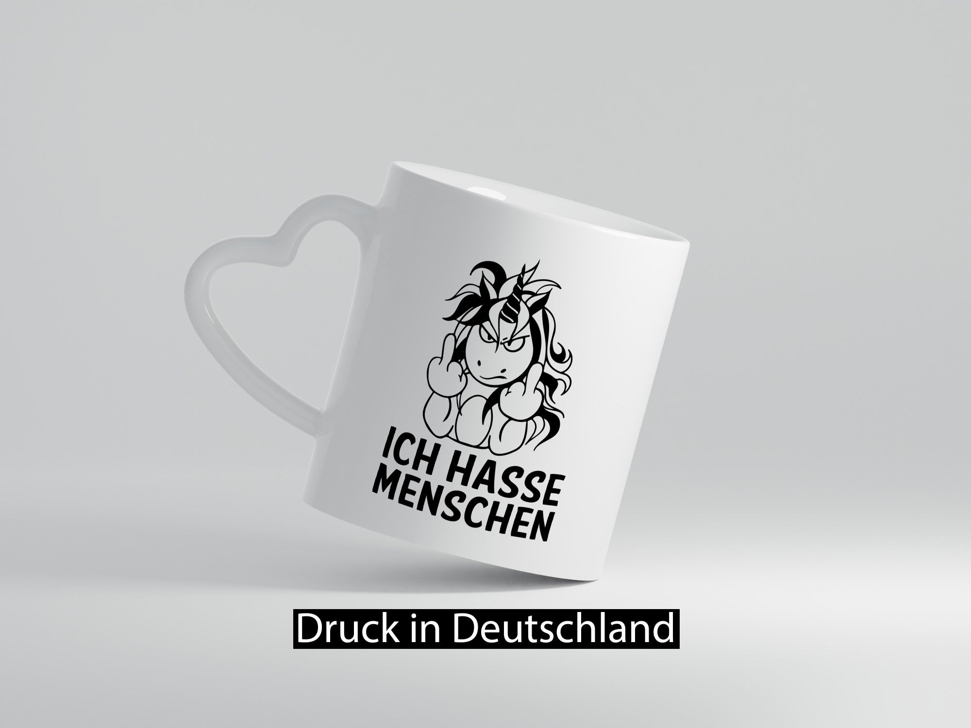 Ich hasse Menschen | Einhorn Stinkefinger lustig Humor Geschenkidee Geschenk