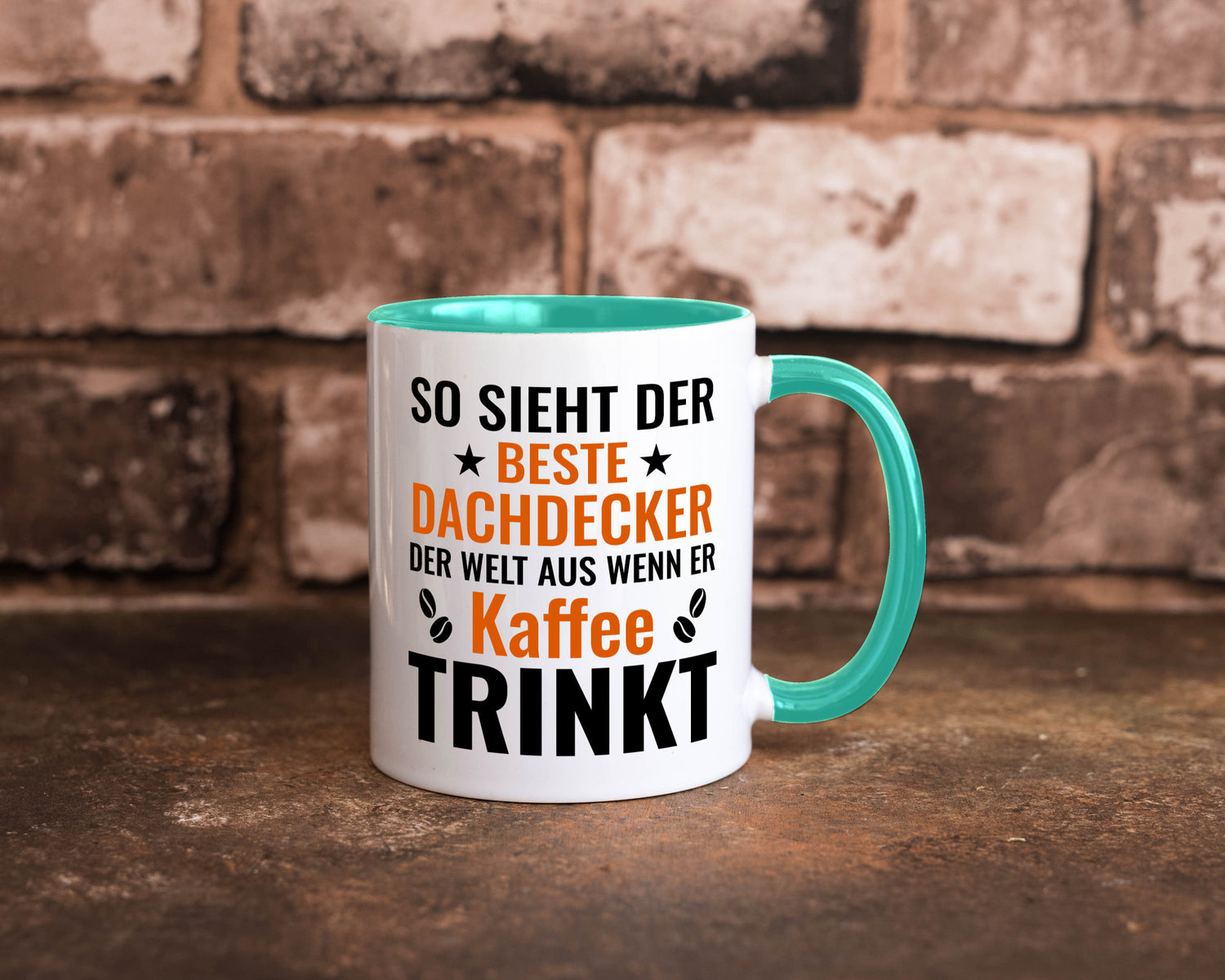 Kaffee trinkt: Dachdecker | Dachbau Hausbau lustig Humor Geschenkidee Geschenk