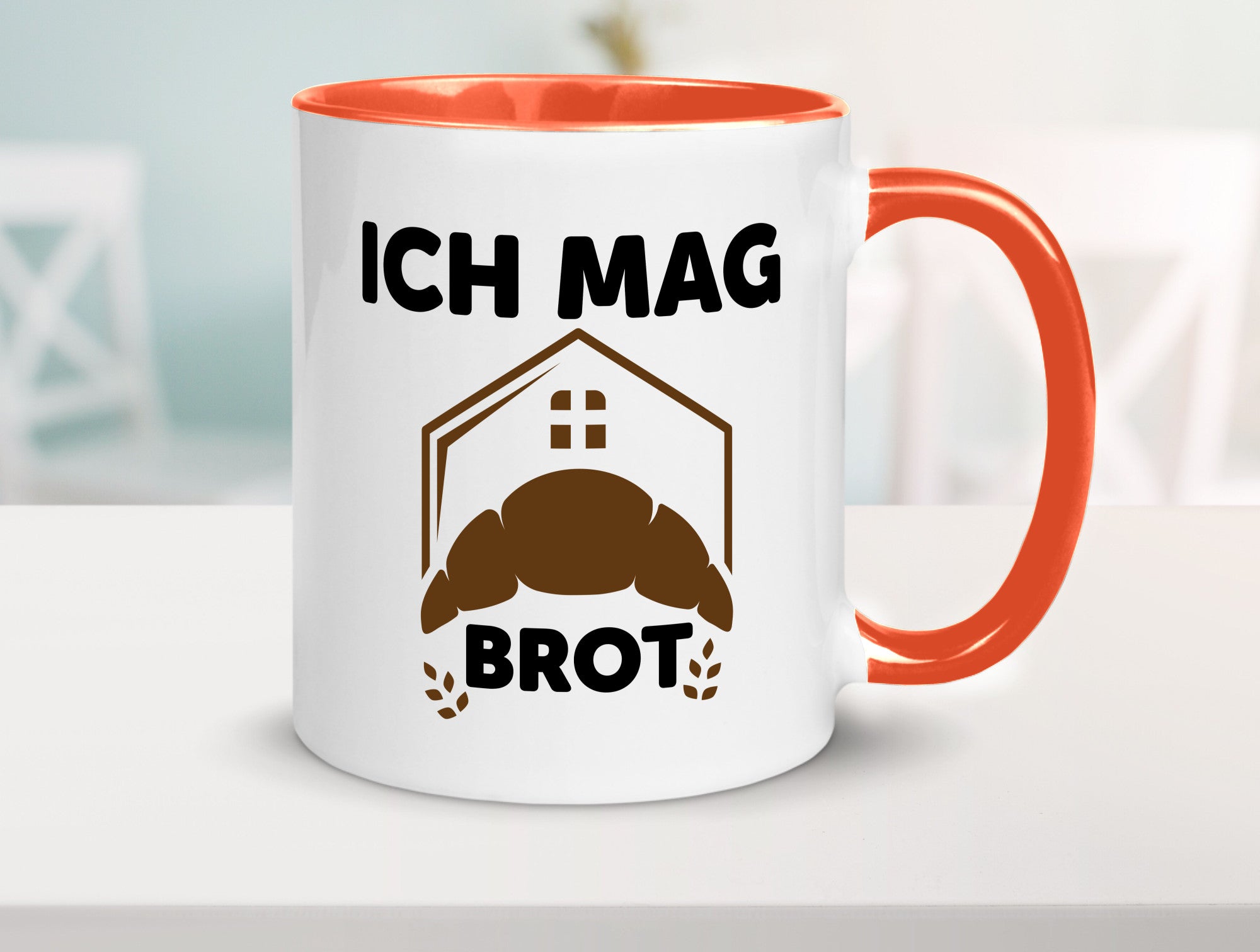 Ich mag Brot | Bäcker backen lustiger Spruch Geschenk Humor Geschenkidee Tasse