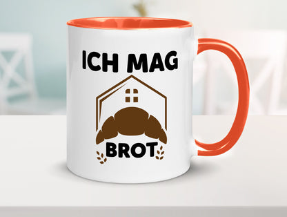 Ich mag Brot | Bäcker backen lustiger Spruch Geschenk Humor Geschenkidee Tasse