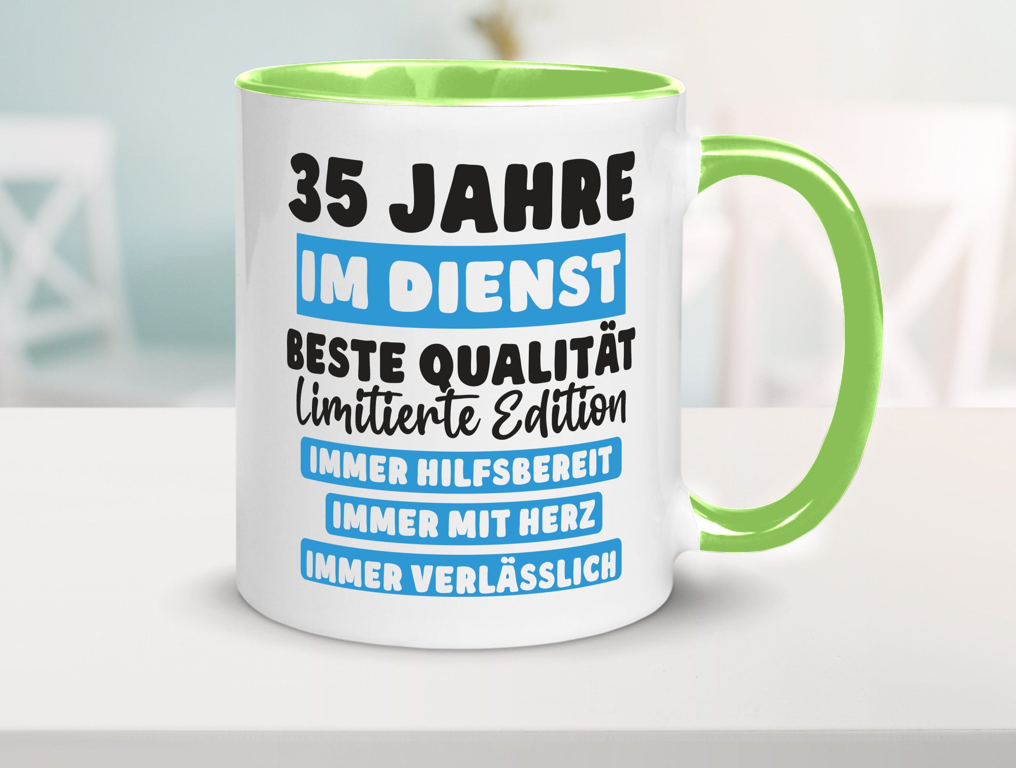 35 Jahre im Dienst | Jubiläum Arbeit v6 lustiger Spruch Geschenk Kollegen Büro