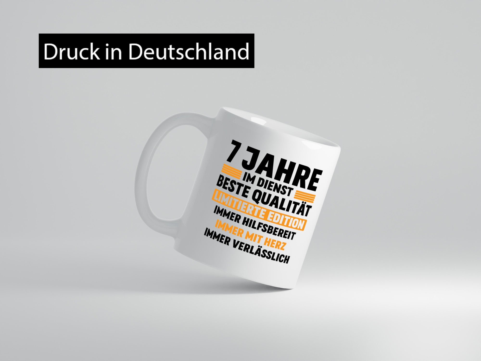 7 Jahre im Dienst | Jubiläum Arbeit v2 lustiger Spruch Geschenk Kollegen Büro