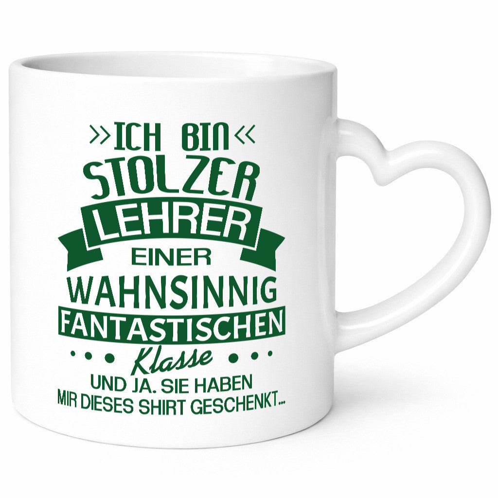 Stolzer Lehrer einer fantastischen Klasse | Pünktchen Humor Geschenkidee Tasse
