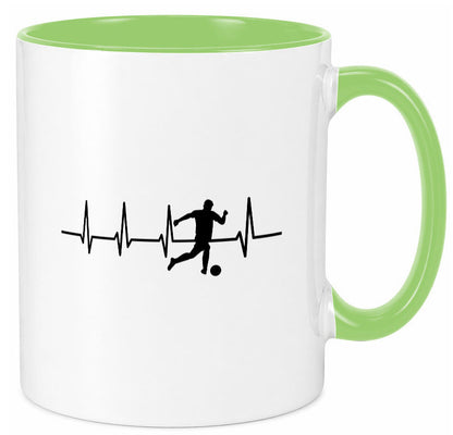Fußball Herzschlag | Motiv Fussballer Ballsport Team Geschenk Humor Tasse
