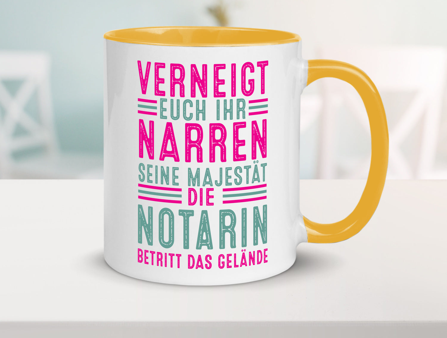 Verneigt euch: Notarin | Juristin lustig Humor Geschenkidee Geschenk Tasse