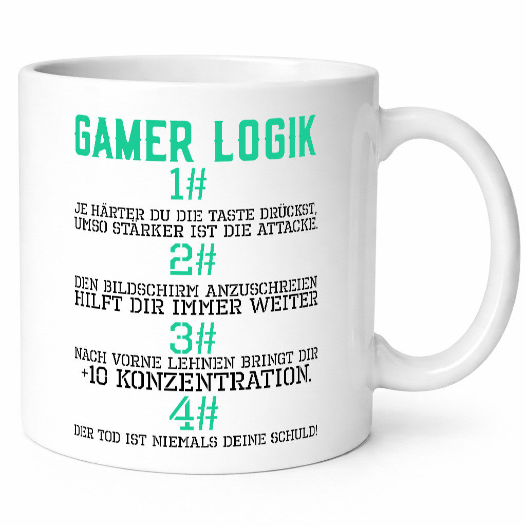 Gamer Logik | Gaming Regeln Zocker PC Nerd Freunde Humor Geschenkidee Tasse