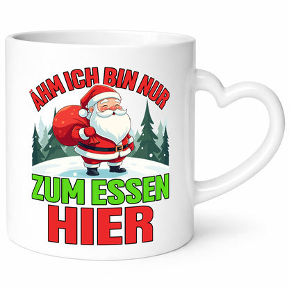 Ich bin nur zum essen hier | Weihnachtsmann Weihnachten v2 Geschenkidee Humor