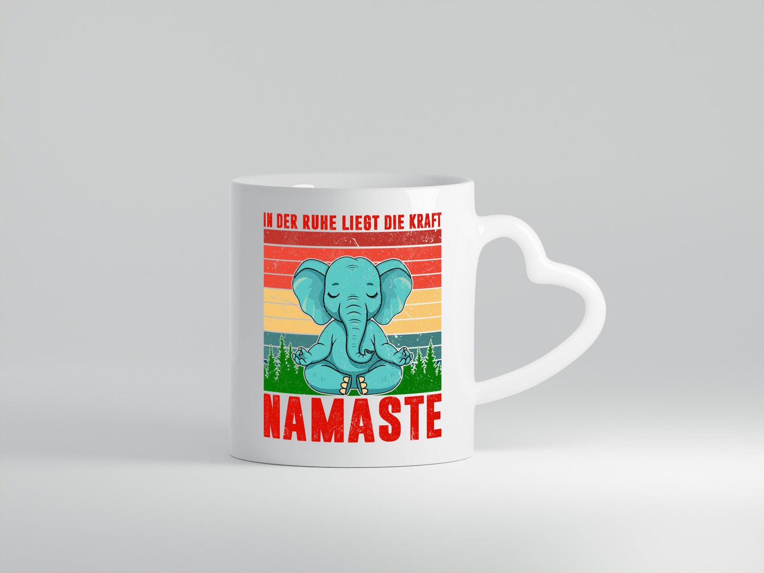 In peace there is strength | Namaste Meditation Elephant Gift Humor