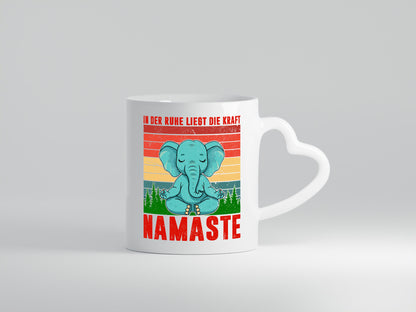 In peace there is strength | Namaste Meditation Elephant Gift Humor
