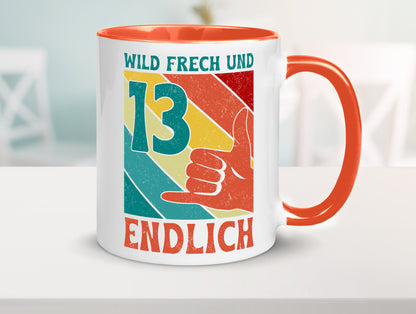 13. Geburtstag | 13 Jahre Wild und Frech Humor Geschenkidee Tasse